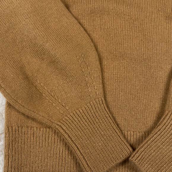 Anne Taylor | Women's Fair Isle Mock Neck Sweater | Tan/Cream | Size XS | NWT! - Picture 6 of 7